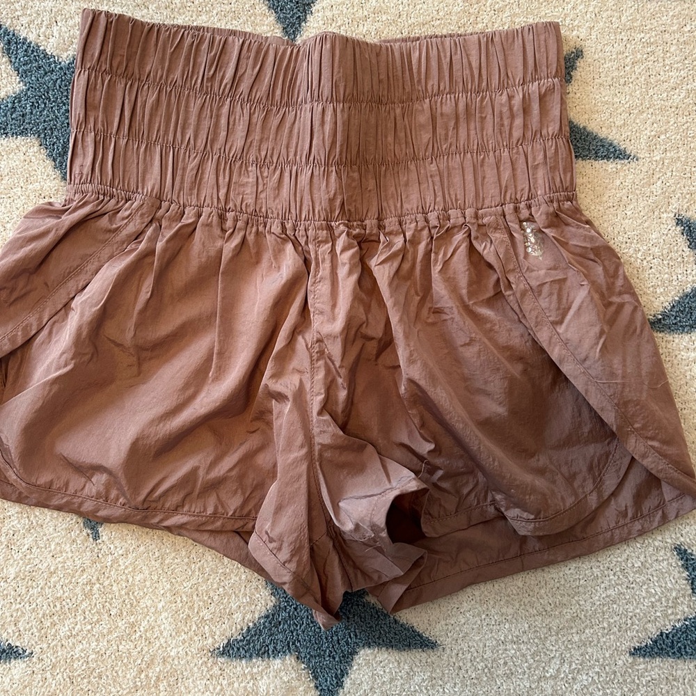 Free People High Waist Tan Shorts